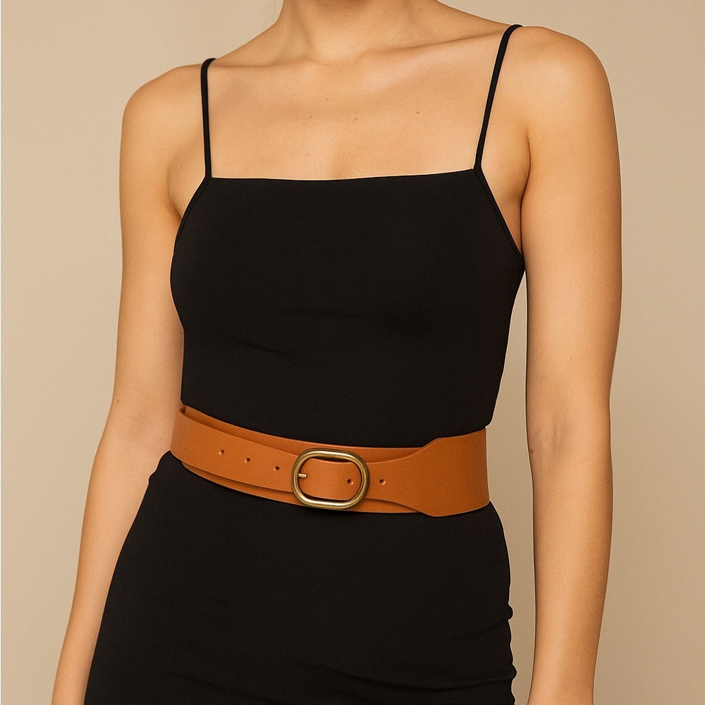 Loft wide leather belt